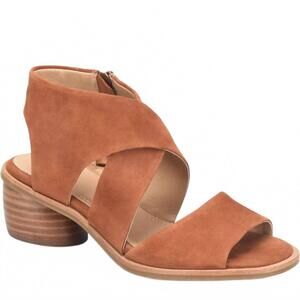 NEW SOFFT women's camille leather sandal in russet brown